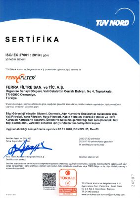 ISO IEC 27001 2013 TR 20.07.2020 19.07.2023